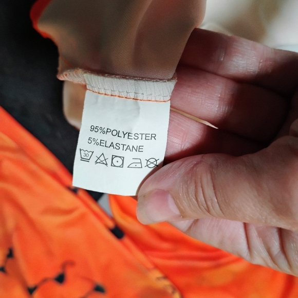 Orange Blouse with Black Cat Design - Picture 4 of 8